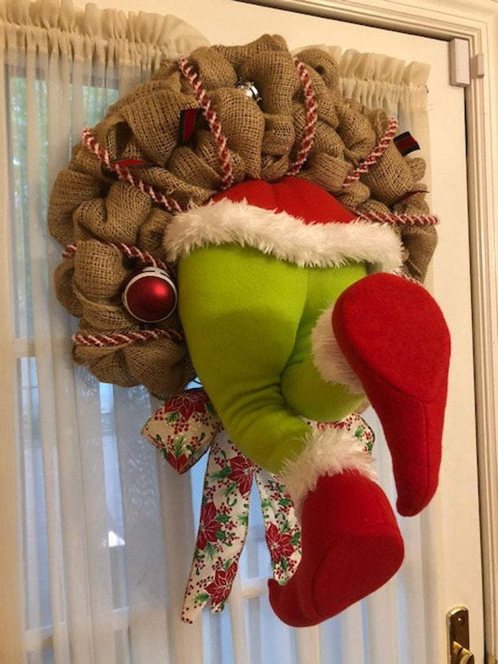 Christmas thief Stole - Christmas Burlap Wreath