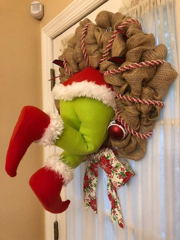 Christmas thief Stole - Christmas Burlap Wreath