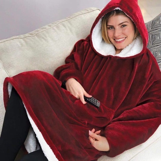 Winter Lazy Quilt with Sleeves