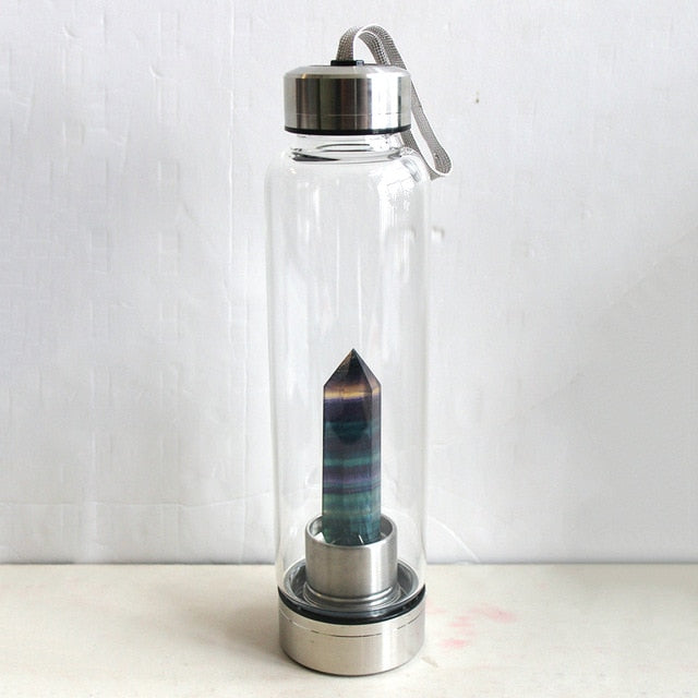 Healing Natural Quartz Water Bottle