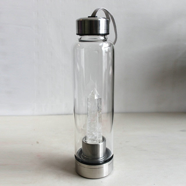 Healing Natural Quartz Water Bottle