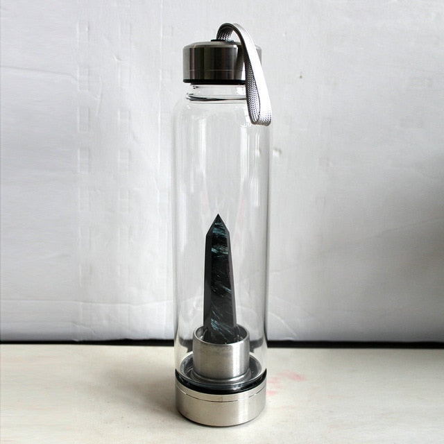 Healing Natural Quartz Water Bottle
