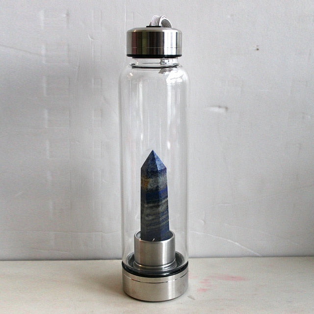 Healing Natural Quartz Water Bottle