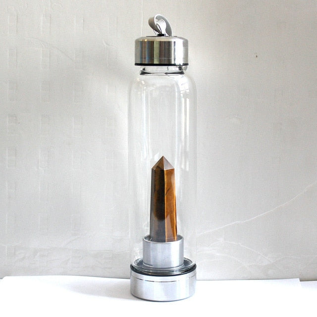 Healing Natural Quartz Water Bottle