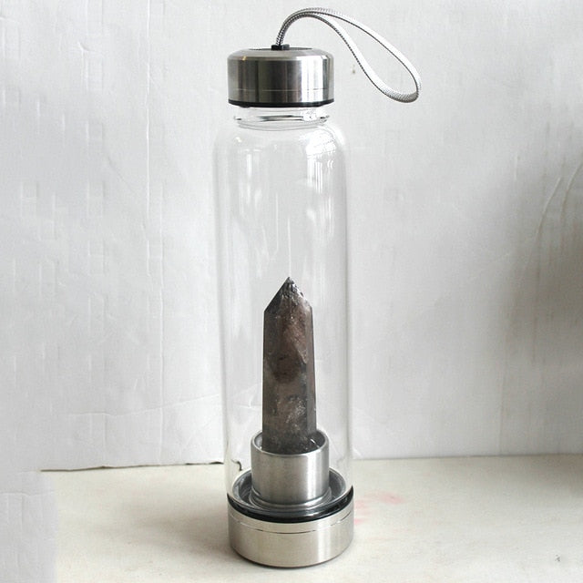 Healing Natural Quartz Water Bottle